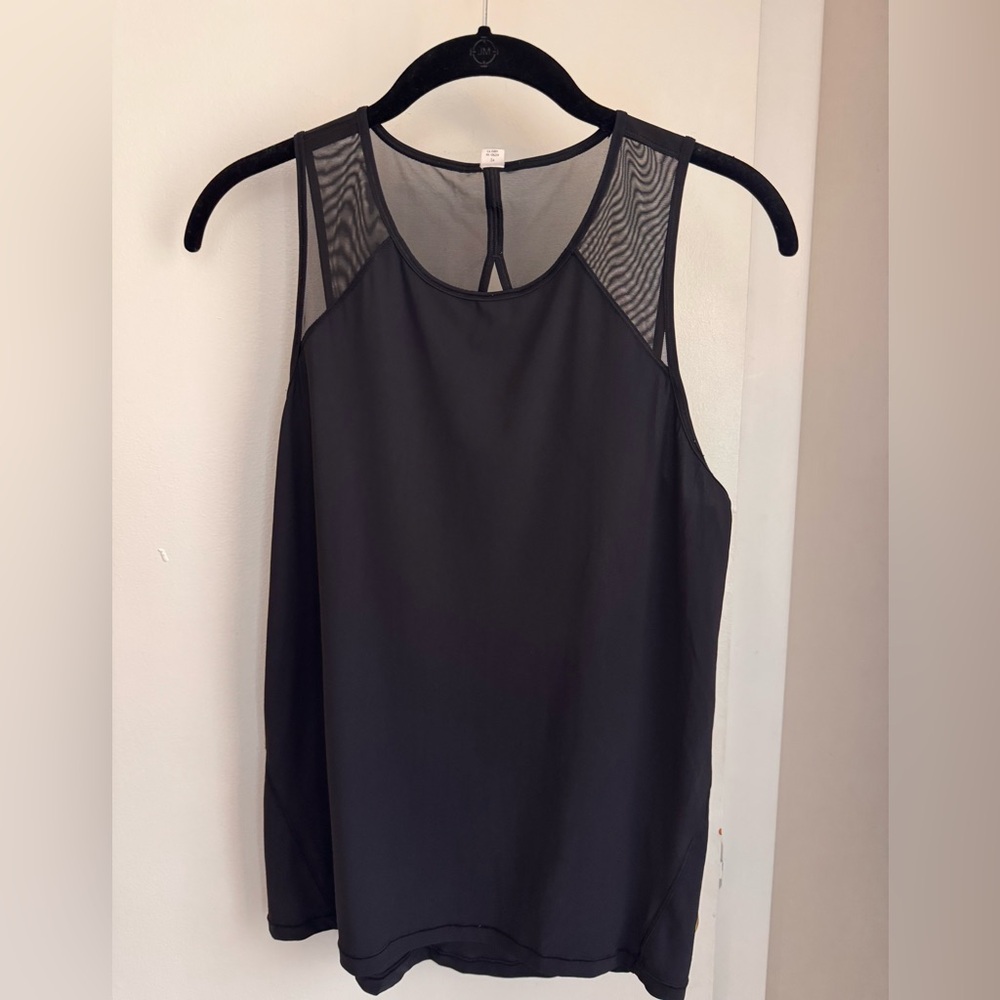 Lululemon Sculpt Tank Black Mesh Racerback Workout Top Size 6 - Picture 2 of 4